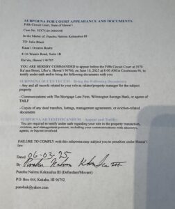 Fake Subpoena